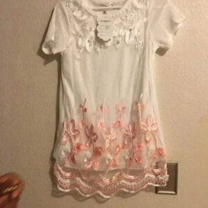 wannian  white and pink ladies blouse size…